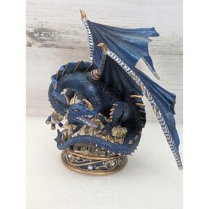 Hamilton Collection Treasure Dragons Lanceheart Defender Blue Dragon Statue